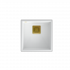 Quadron David 40 zlew granitowy 1-komora 42x42 cm snow white/elementy złote HQD4242U1G1